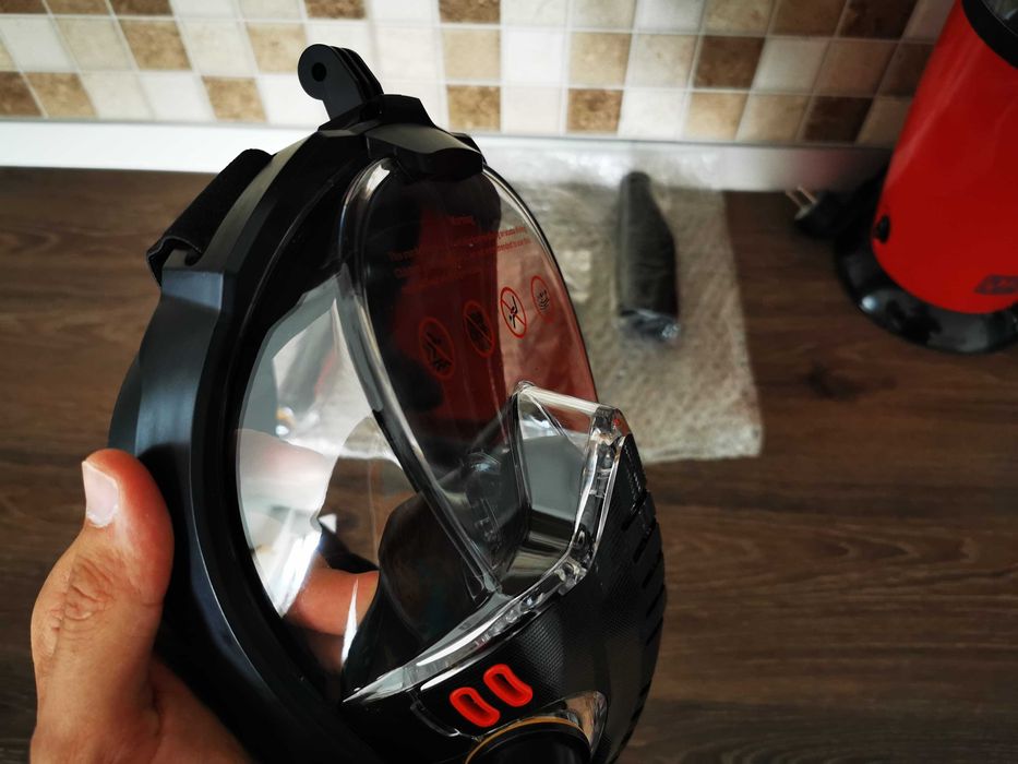 Masca Full Face cu 2 tuburi inot snorkel adulti copii Snorkeling dubla