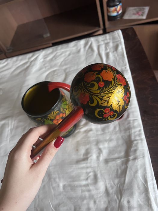 Деревянный набор русская хохлома