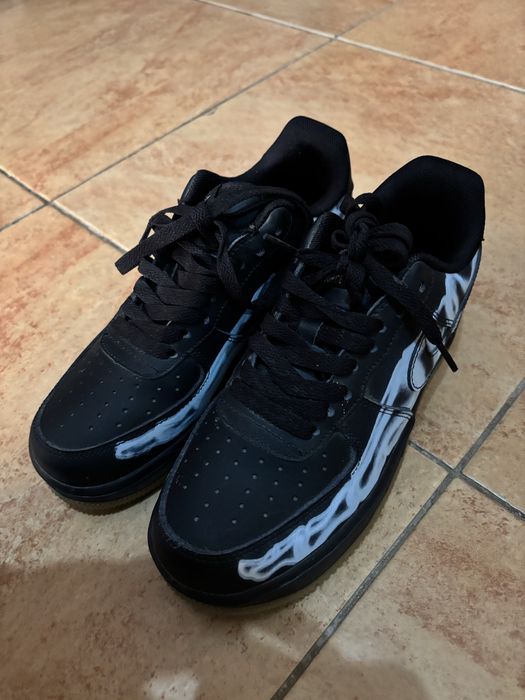 Кроссовки Nike Air Force 1 Black White Custom