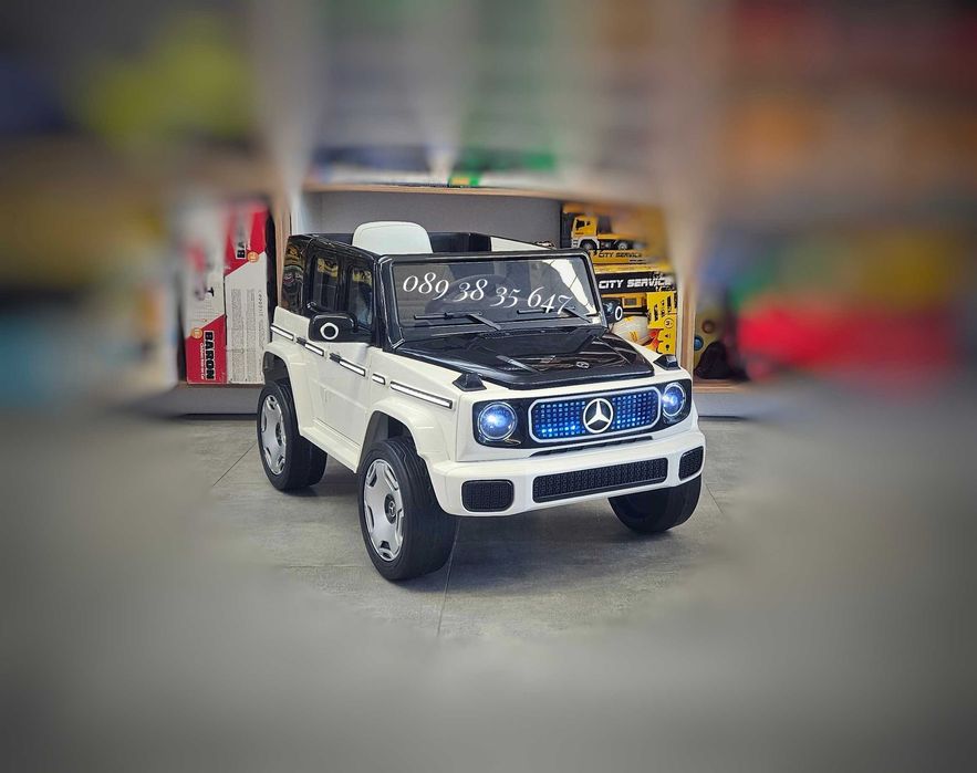 ТОП ЦЕНА!НОВО!Акумулаторен джип MERCEDES EQG с 12Vбатерия,МЕКИ гуми