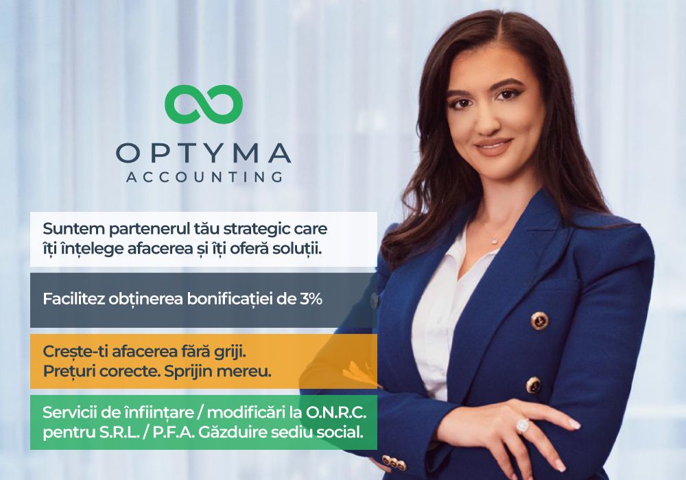 Contabil autorizat CECCAR & membru C.C.F. (Camera Consultantilor Fiscali). Reprezentare ANAF, AntiFrauda, ITM. SRL- PFA- II- ONG. Subvenții AJOFM.