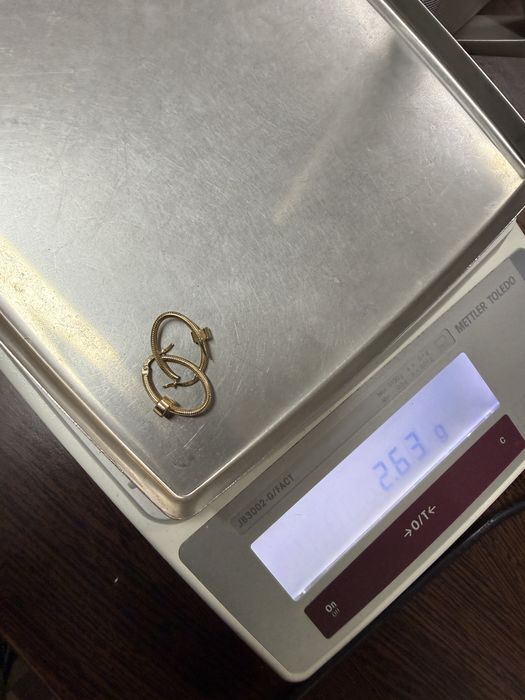 Cercei aur 14 karate model Tiffany noi