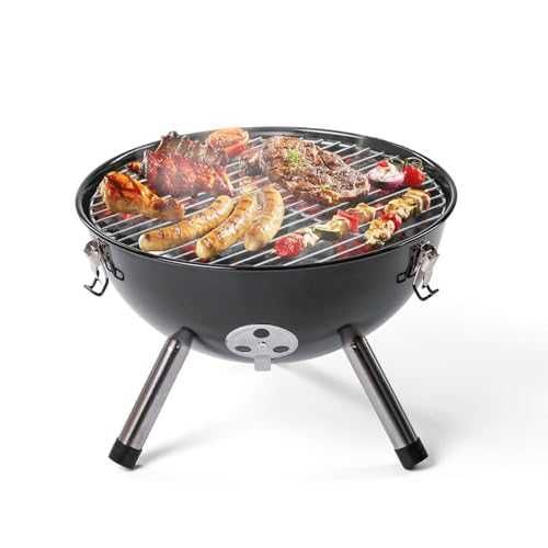 НОВА преносима скара с капак - ROSMARINO BBQ Kettle, подходящ подарък