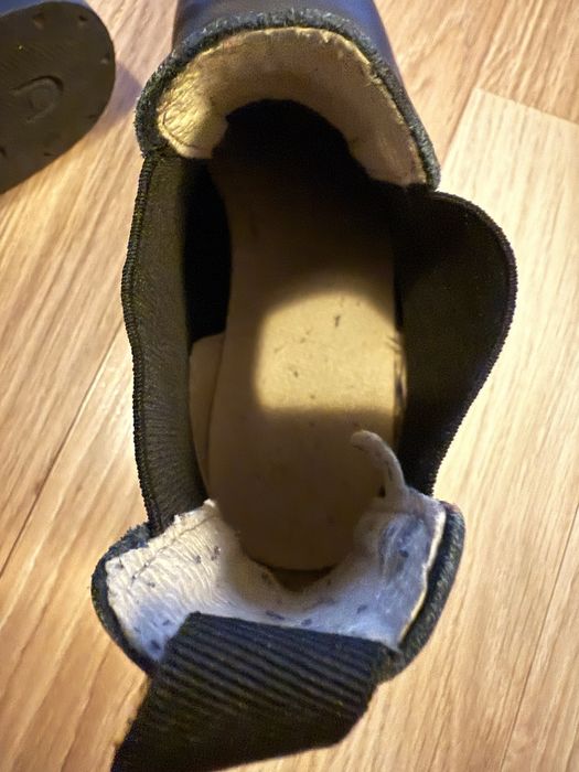 Ghete casual / echitatie din piele negra