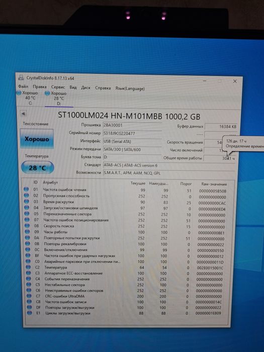 Внешний жесткий диск 1ТБ