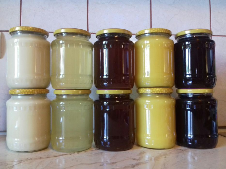 Miere de salcam, albastrele, floarea-soarelui, mana