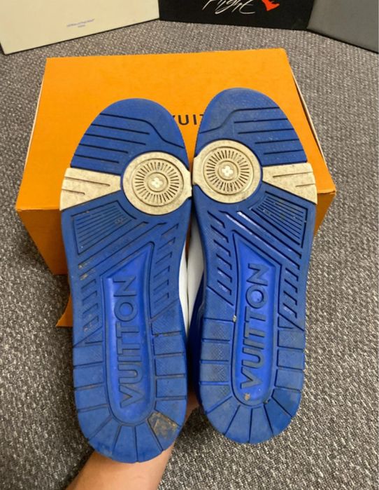 Louis Vuitton Trainer low White Blue mărime 44