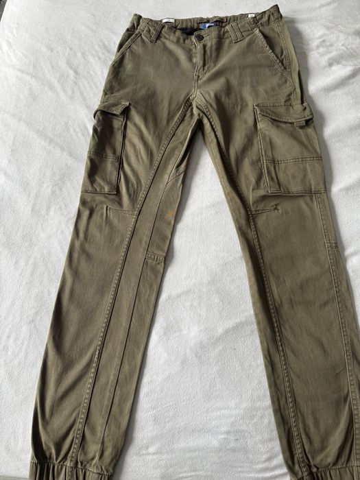 Pantaloni cargo Jack & Jones kaki, slim fit, mărimea 164/14Y (potriviți și pentru bărbați XS/S)