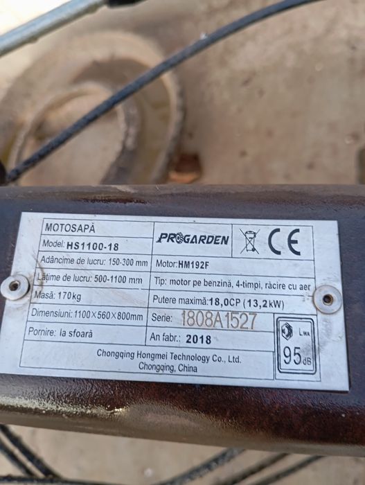 Vând Motocultor/Motosapă 18CP ProGarden