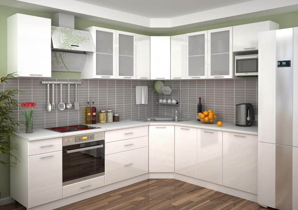 Кухонная мебель в стиле хай-тек и минимализм.