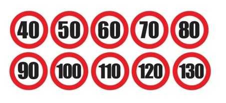Abtipild (autocolant) limita viteza 50 , 60 , 70 ,90 , 110
