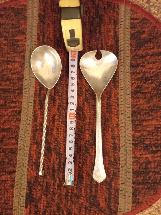 Мельхиоровые ложки и лопатки для торта СССР.