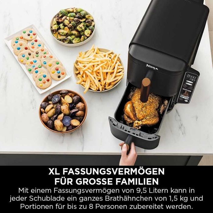 Нов Фритюрник с Горещ Въздух Еър Фраер Ninja - SL400EU, 2 години Гаранция, 2470W, 9.5 л