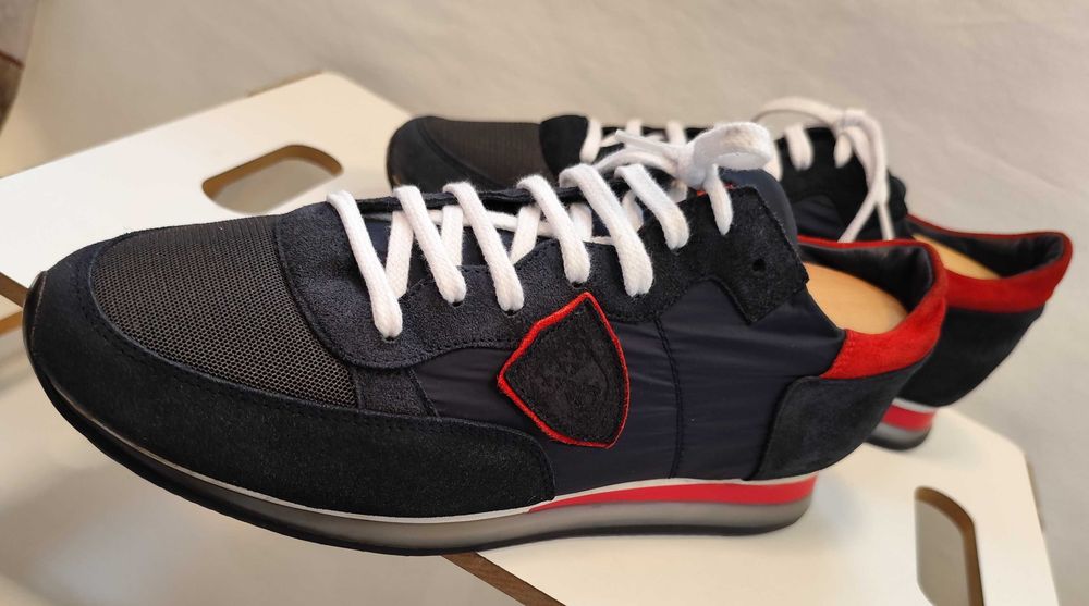 Pantofi sport casual 43 premium PHILIPPE MODEL piele naturala moale navy