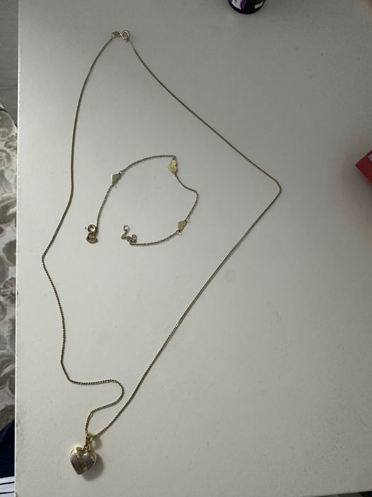 Lanț + brățară de aur 14k