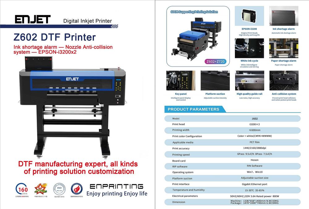 Epson Z602 DTF printer