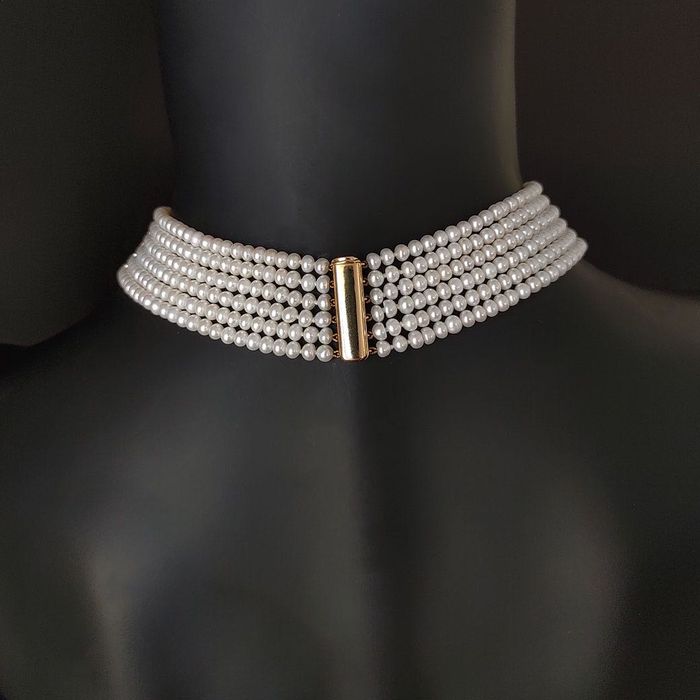 Colier chocker, perle cu boulder opal superb, aur si diamante, certif.