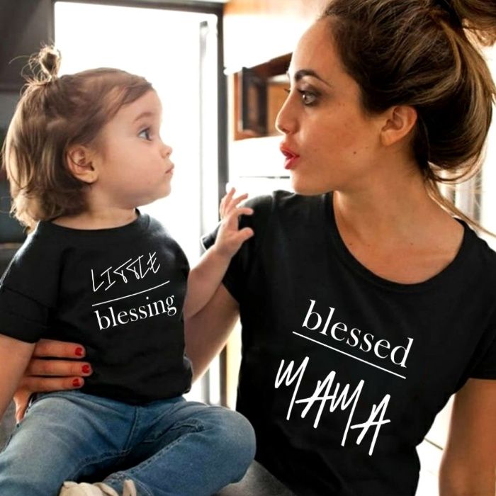 Tricouri personalizate - Blessed mama, Little blessing