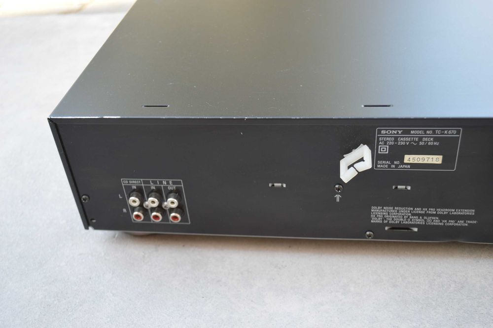 Deck Sony TC K 670 Defect