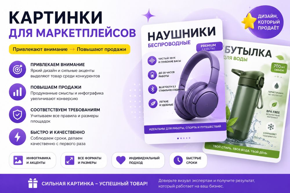 Делаю карточки для маркет плейсов