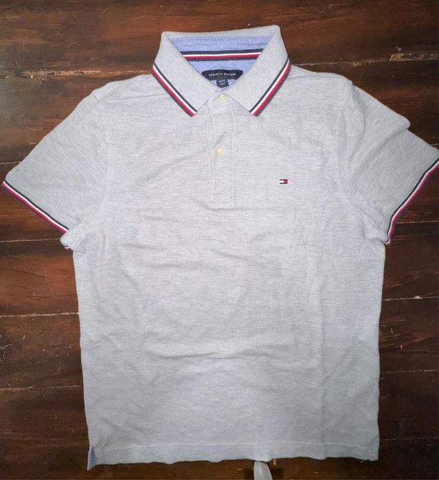 Tommy Hilfiger Мъжка поло тениска – Светлосив меланж, XS