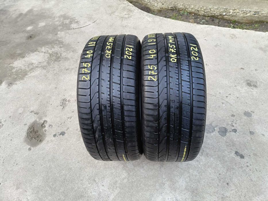 Doua anvelope vara 275 40 19 pirelli p zero run flat profil de 7,5 mm