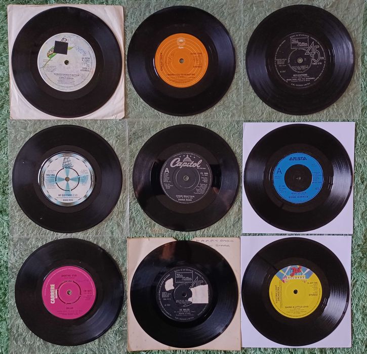 Discuri vinil single Diana Ross, Hot Chocolate, Human League, ELO...