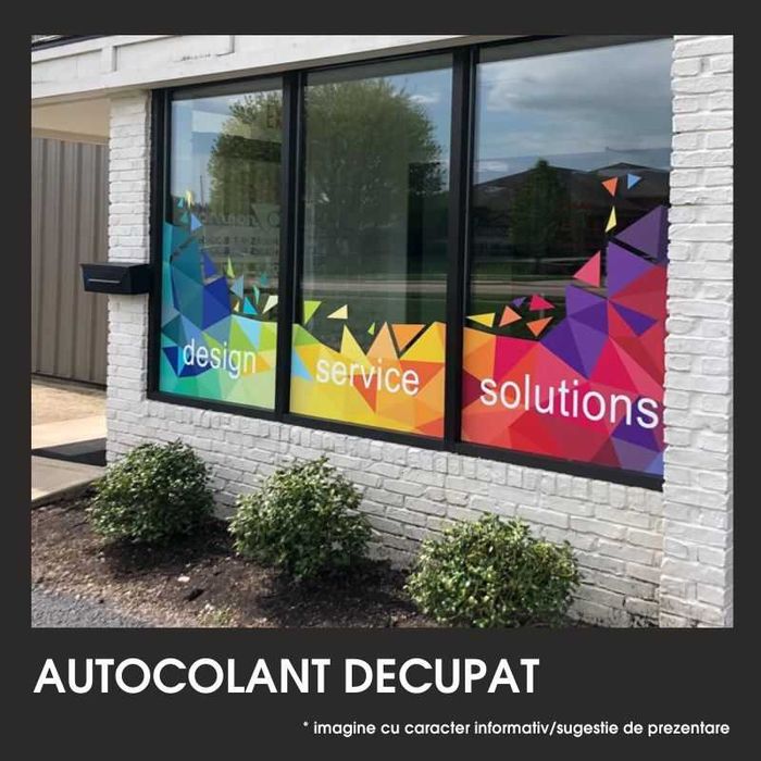 Autocolant decupat pe contur - orice text sau forma dorita!