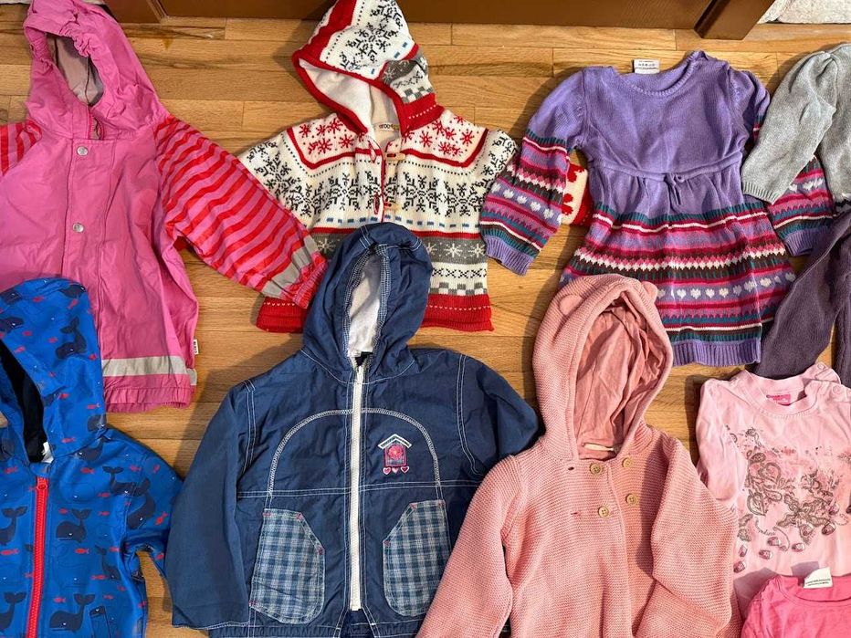 Комплект дрехи есен/зима за момиче 86/92 - 30 части