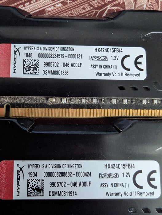 Hyperx fury 8 GB 2x4GB DDR4 , 2400 Mhz