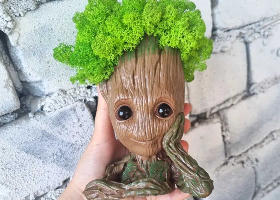 Кашпо Грут Марвел, ваза и горшок для цветов, органайзер