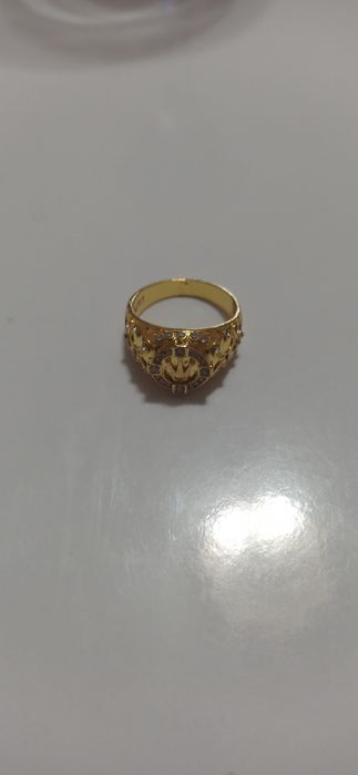 Сребърен пръстен позлатен