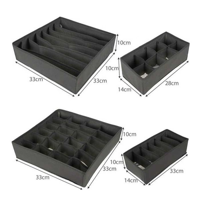 Комплект органайзери за бельо и чорапи, 4 бр в комплект