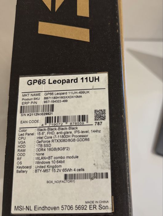Laptop MSI GP66 Leopard 11UH