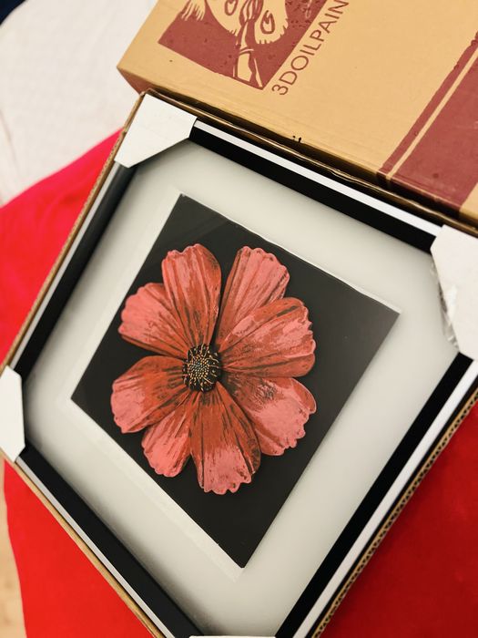 Tablou 3D Floare Roz in Rama