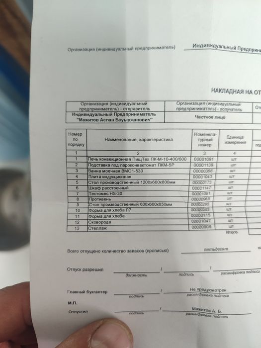 Оборудования для пекарни