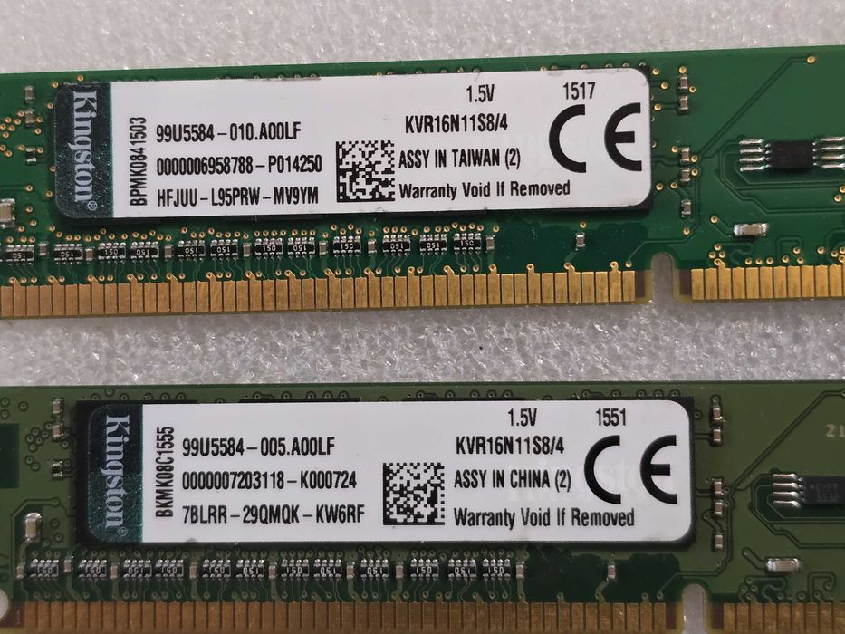 Memorie RAM Kingston ValueRAM 4GB DDR3 1600MHz KVR16N11S8/4