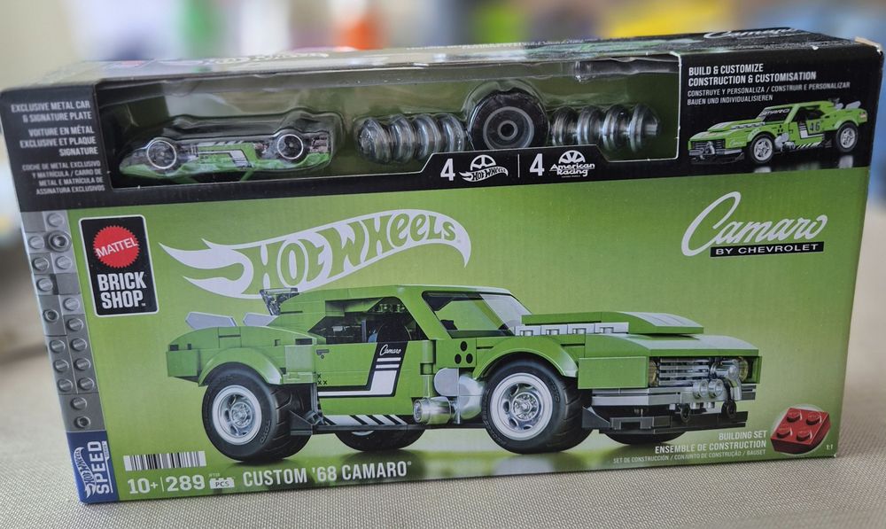 Mattel Brick Shop Hot Wheels Custom 68 Camaro строителен комплект за деца
