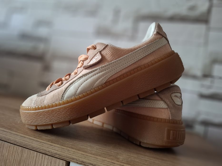 Зимни кецове Puma в цвят праскова