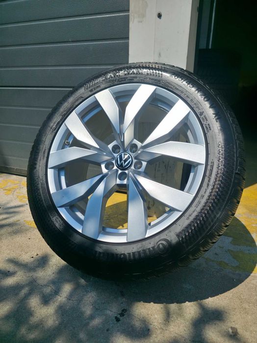 4 Roti Jante + Anvelope IARNA - 285/45/20 - OEM VW Touareg 2025 / AUDI Q7 - 5x112 20'' 9J ET 33 - CA NOI - DOT 2024 Continental IARNA !