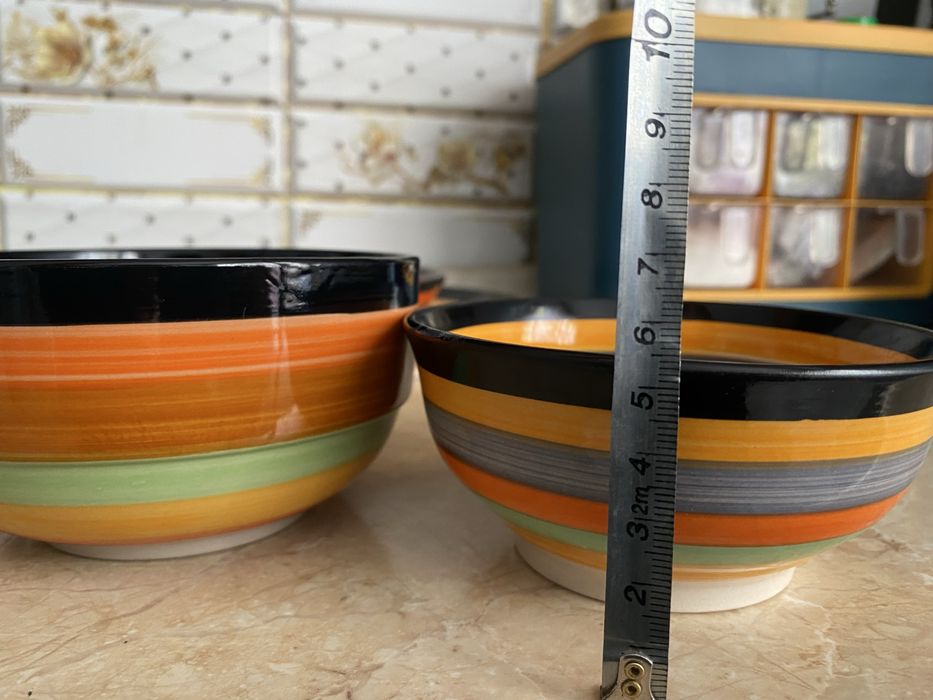 Посуда керамика, радуга .