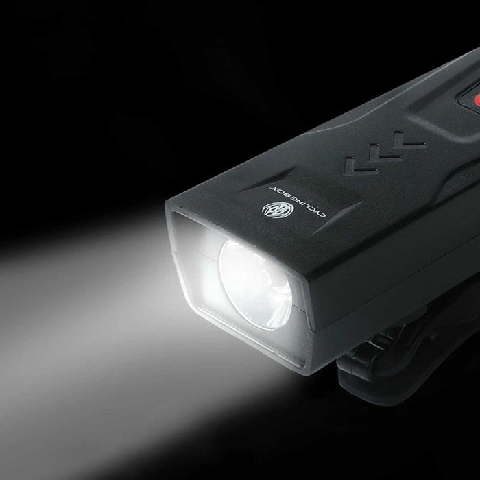 Предна LED светлина за велосипед с клаксон XLT-105, 210LM, USB, Фар