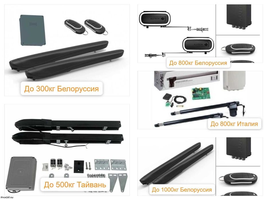 Автоматика для распашных ворот | Италия, Белоруссия, Тайвань.