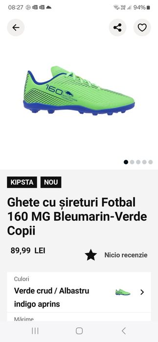 Vand pantofi de football kipsta copii marime 32