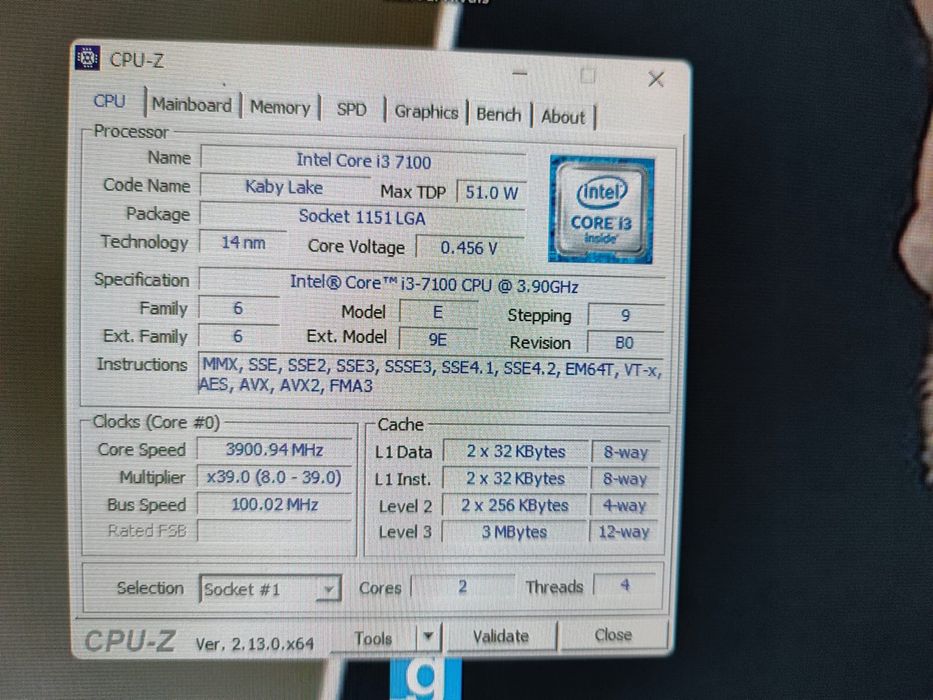 Процессор intel i3 7100