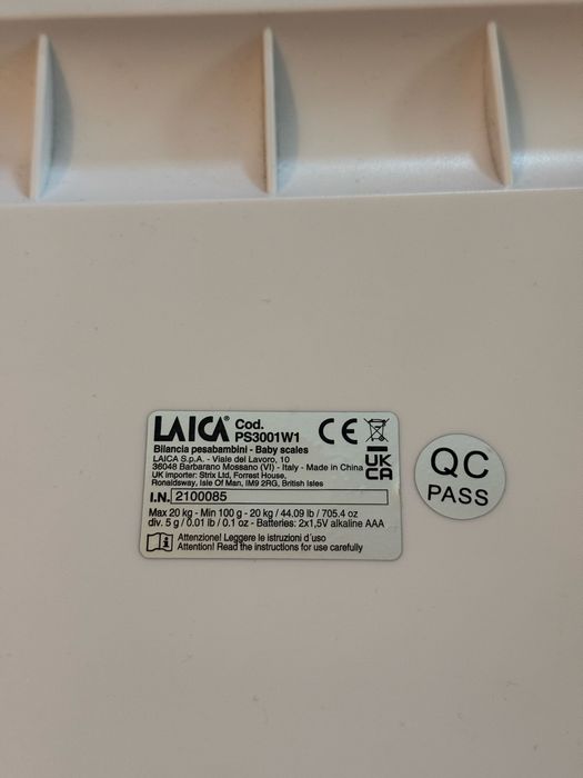 Cântar electronic pentru bebeluși LAICA PS3001W1 – Nou, doar scos din cutie