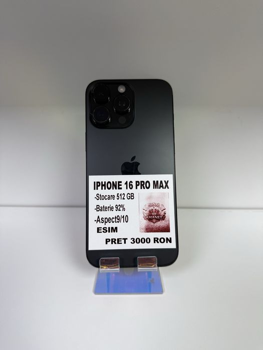 iPhone 16 PROMAX 512 GB eSim Kingamanet