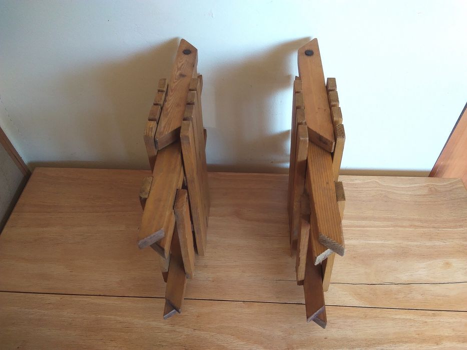 бамбукова стойка за съхранение на списания, вестници, винилови плочи