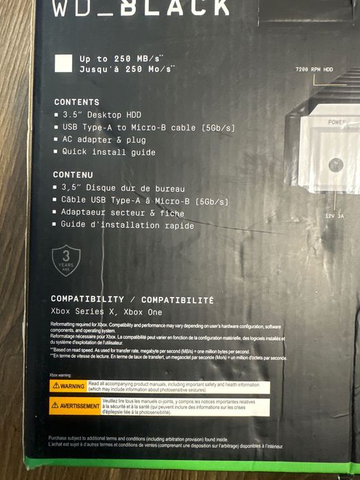 Wd Black D10 12 Tb . Nou, sigilat