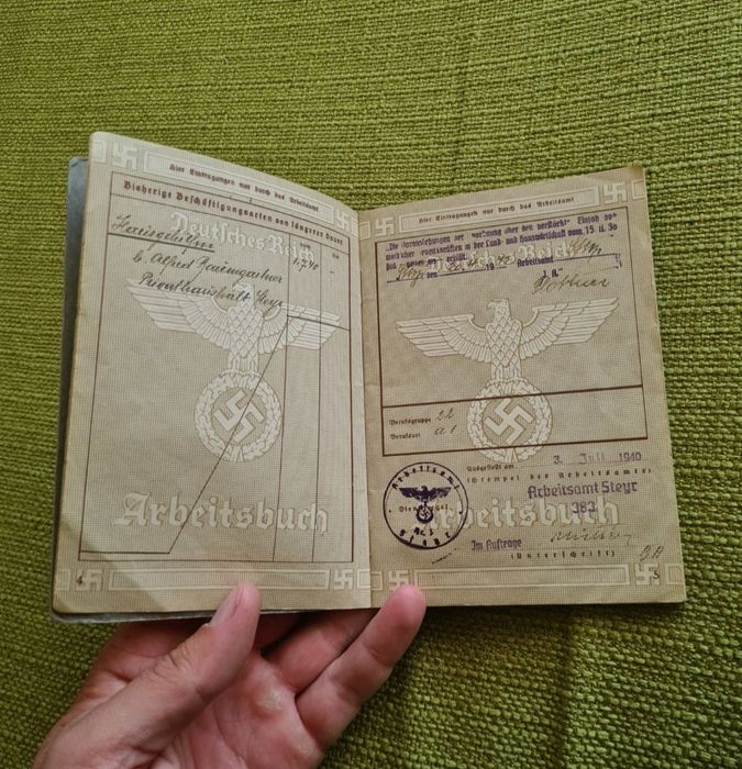 Carte De Munca Nazista WW2 Al Doilea Razboi Mondial WW 2 Germania